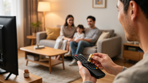 家庭客厅场景，三代同堂，老人正在使用智能手表，家人围观，温馨和谐氛围，现代家居环境